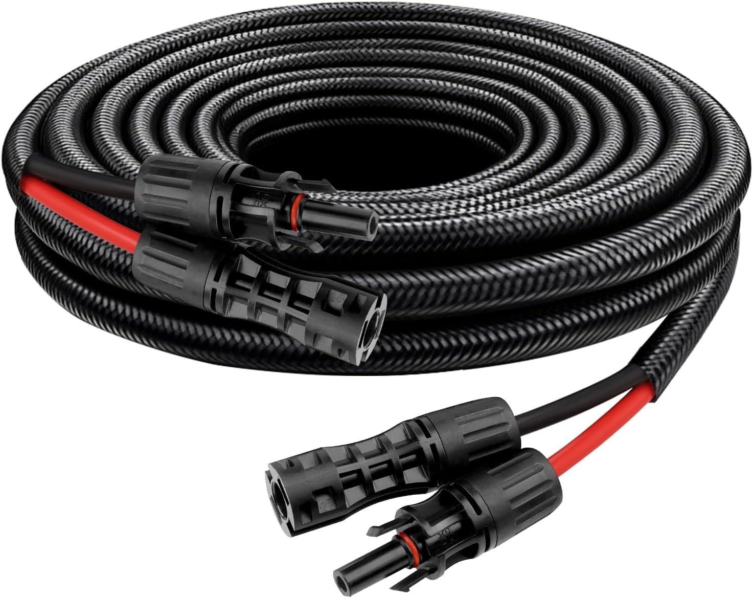 6FT Protected Solar Panel Cable 8AWG – Flame-Retardant, Weather Resistant Design