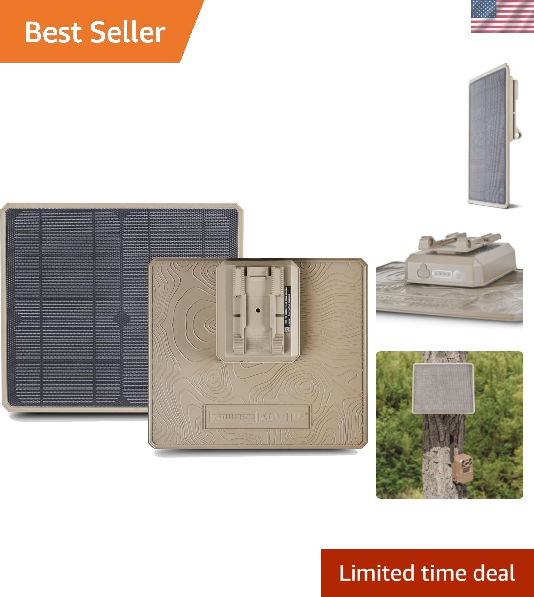 10W Solar Power Pack for Trail Cameras – Versatile USB-C Rechargeable Pack