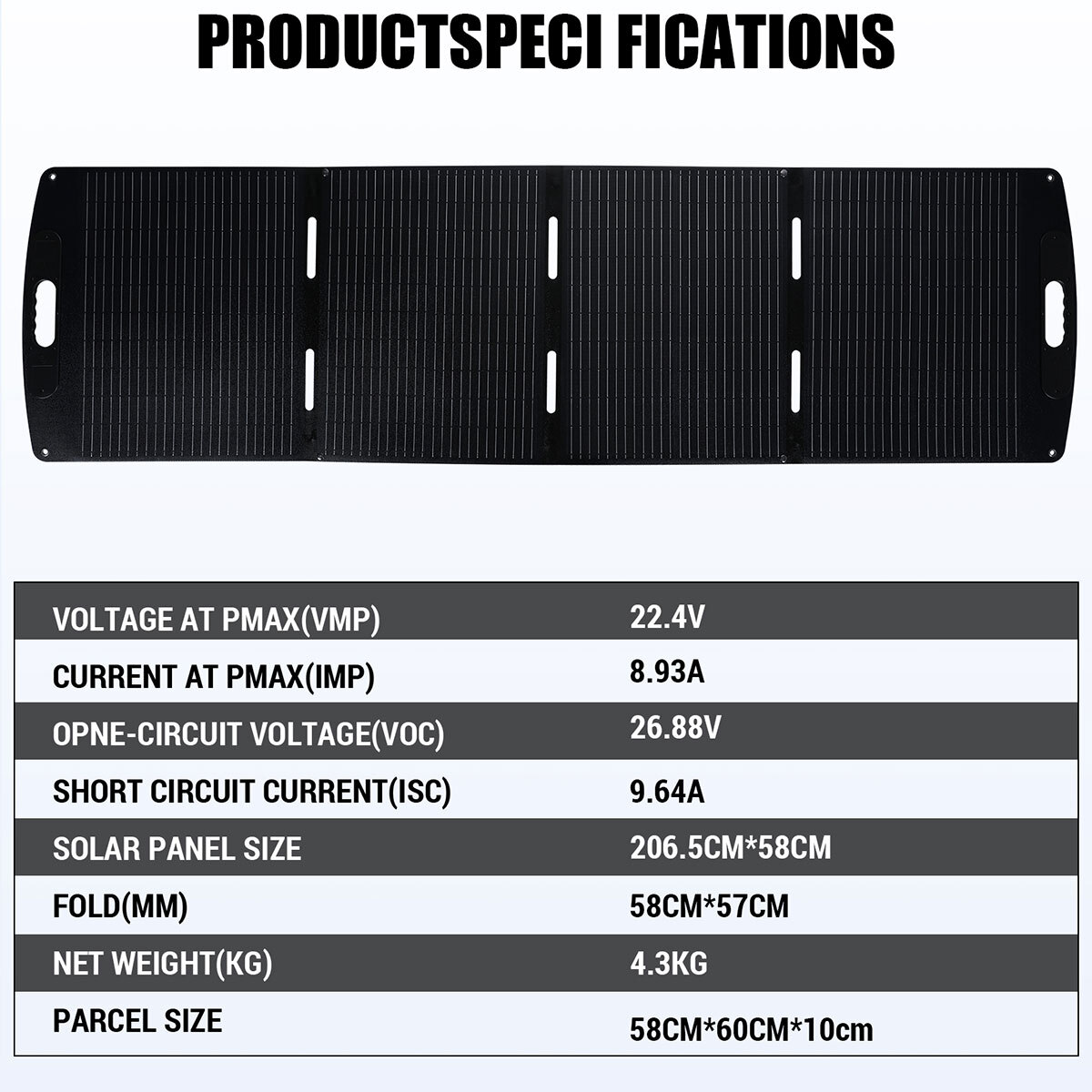 100W 200W 400W Foldable Solar Panel Solar Charger for RV Power Station Generator