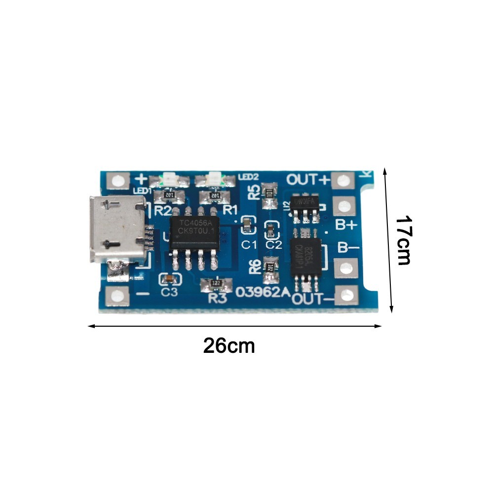 USB 5V 1A Lithium Ion Charging Board Module 5 Pack Work Temp 10C to 85C