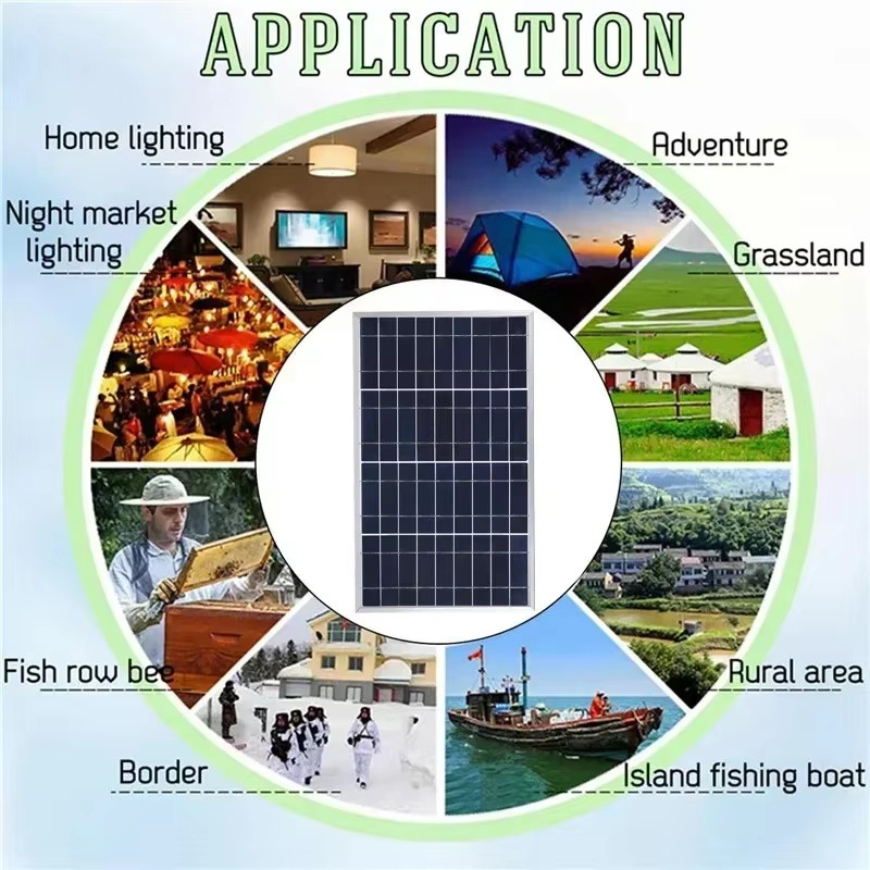 Outdoor Solar Panel 600W 12V Polycrystalline USB Power Portable Rechargeable Sol