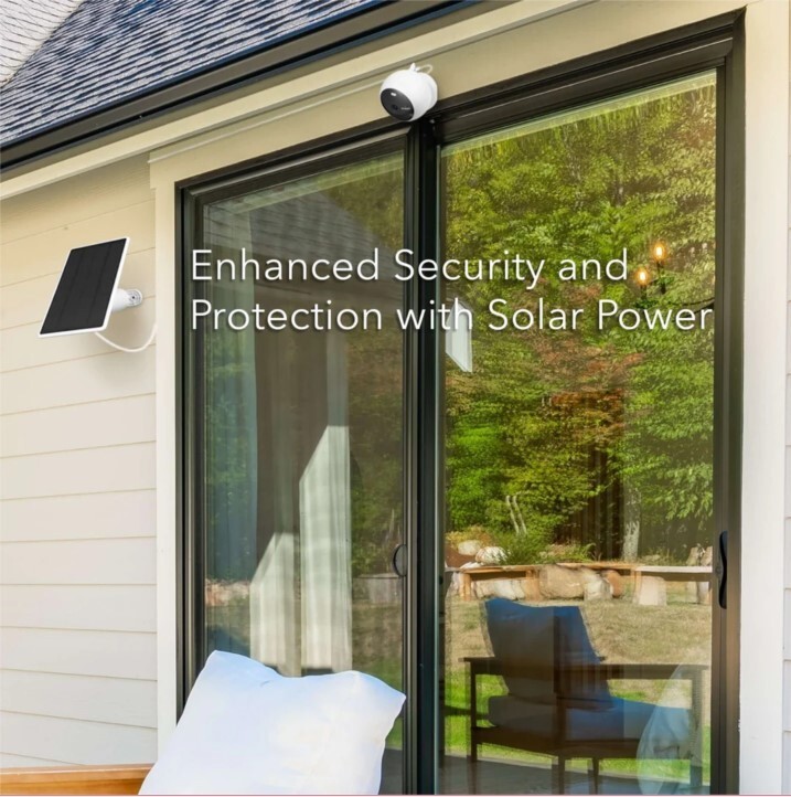 Wasserstein Solar Panel for Noorio B200/B210 Outdoor Security Cameras – White