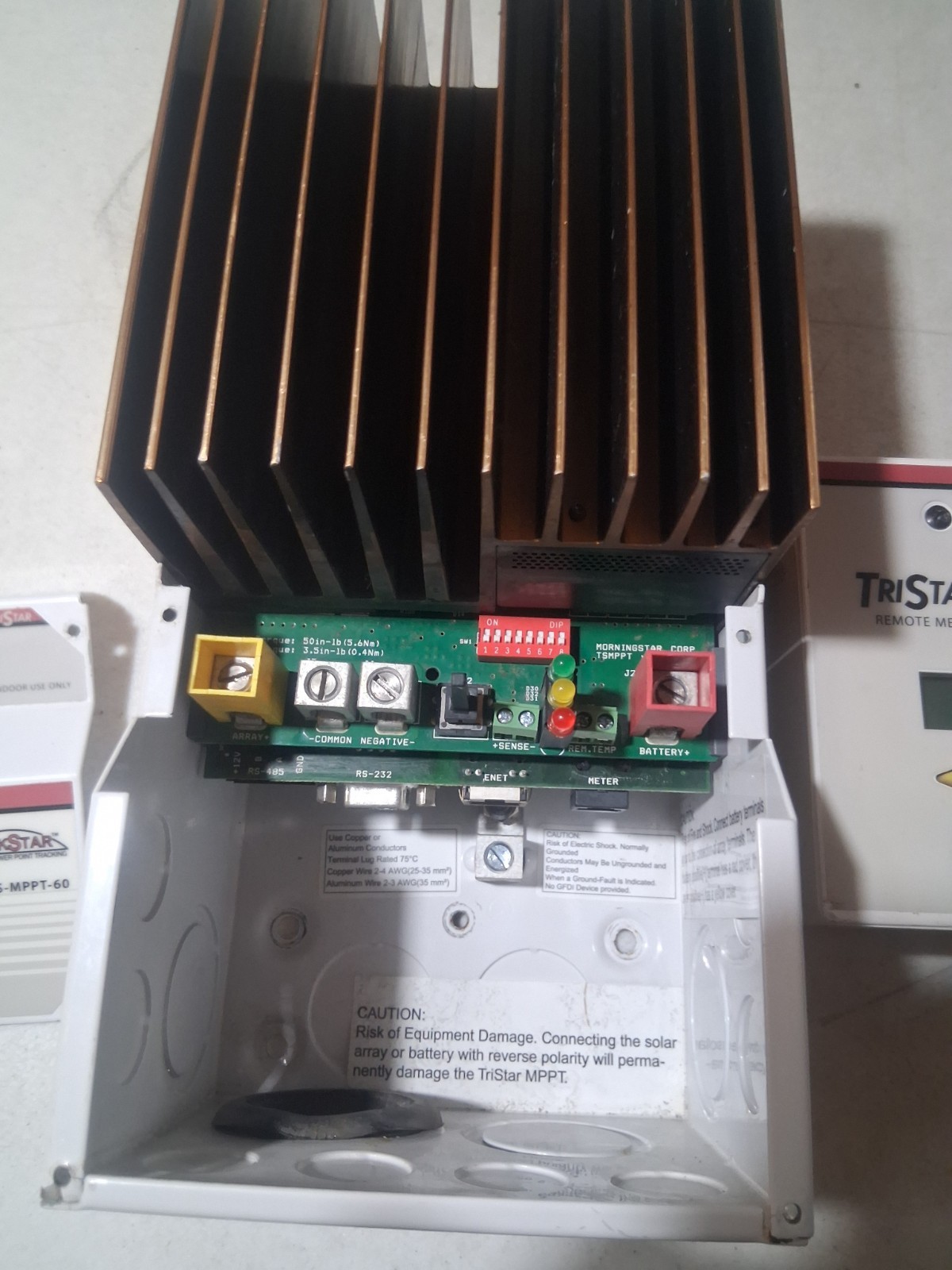 Morningstar Tristar 60a Solar Charge Controller – White TS-MPPT-60