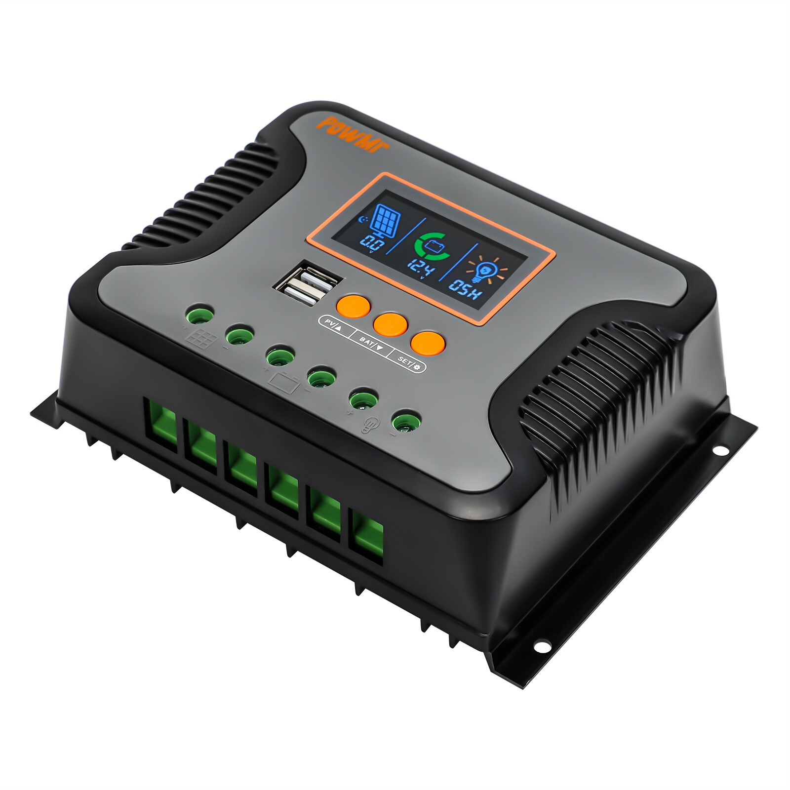 30A 60A 80A Solar Panel Charge Controller 12/24/36/48V LCD Display Regulator USB