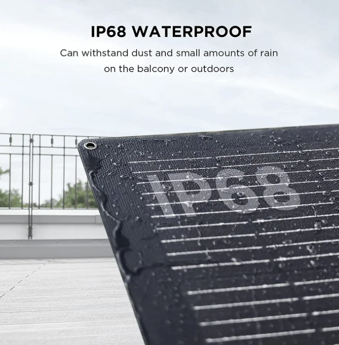 ECOFLOW 100W Outdoor IP68 Flexible Solar Panel High Efficiency Roof Solar Module