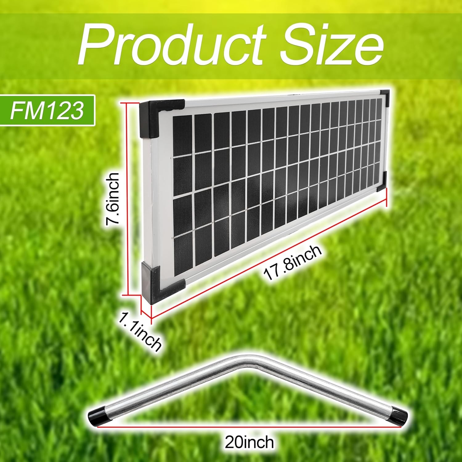 10W Solar Panel Kit for Automatic Gate Openers Compatible with Mighty Mule