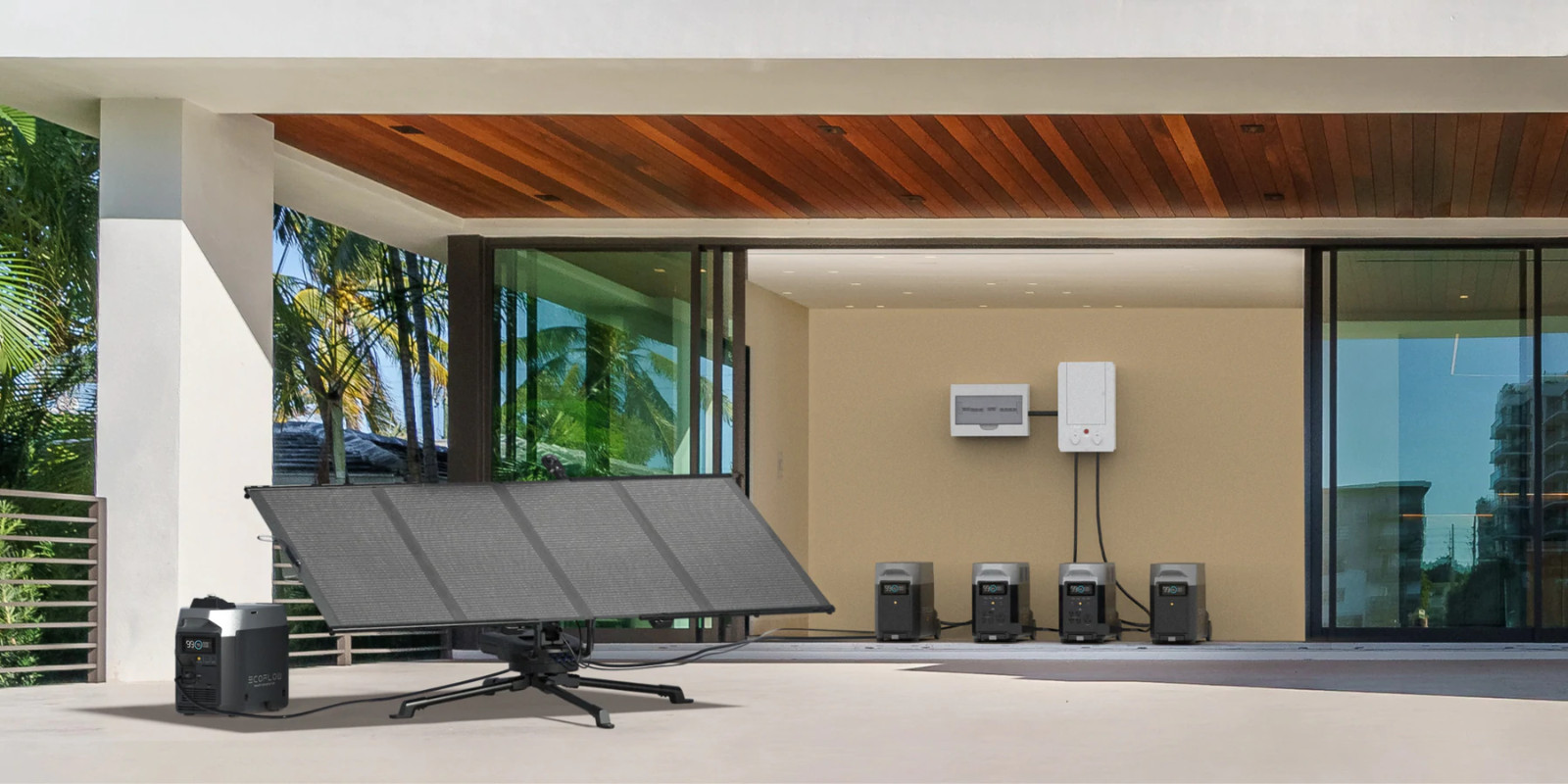 EcoFlow 400W Solar Panel Self-supporting, Waterproof Smart Outdoor Solar Kit