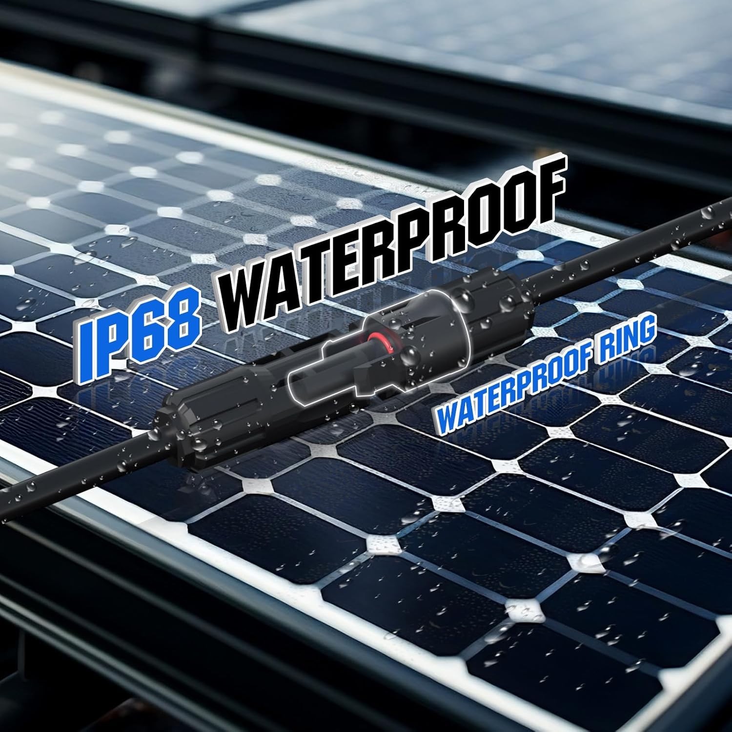 ECO-WORTHY Solar Y Branch Connectors 1 to 4 Parallel PV Adapter |IP67 Waterproof