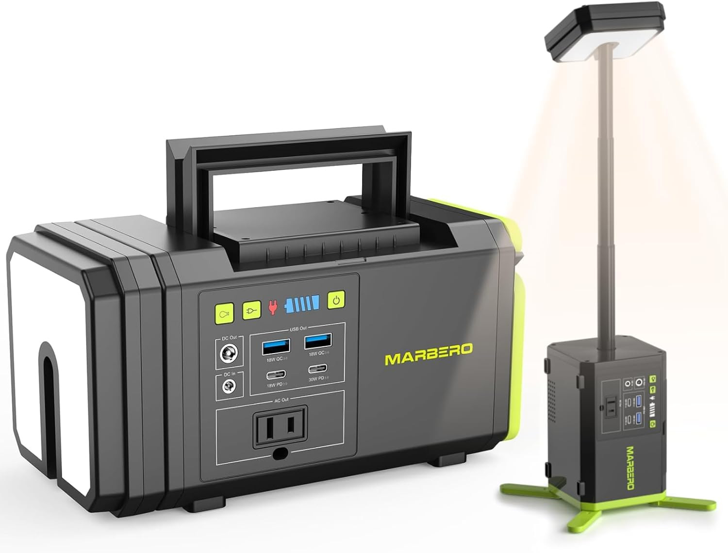 118Wh Portable Power Station with Telescopic Camping Lights for Camping Hiking 3