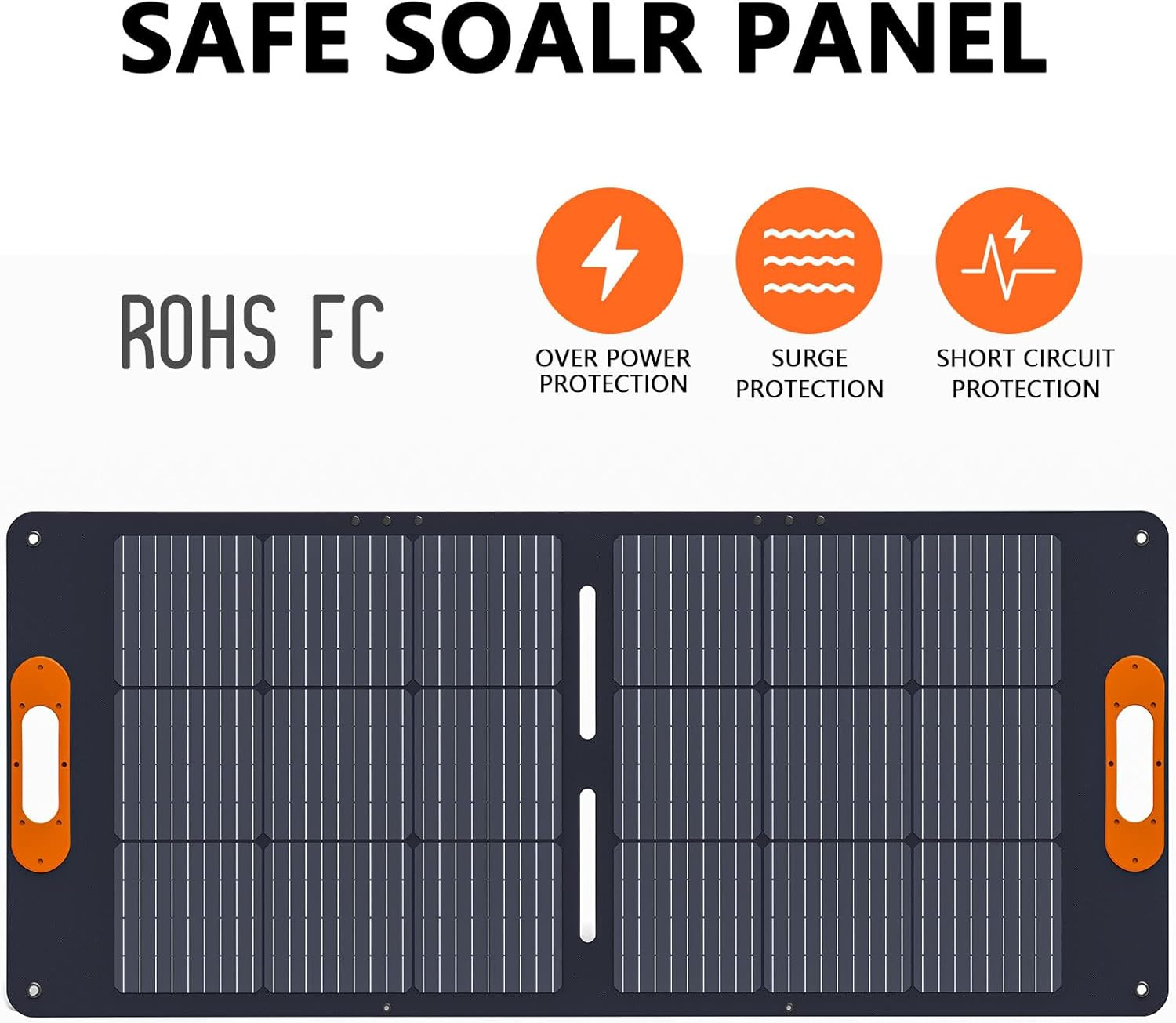 100W Portable Solar Panel for 300/500 Power Station Solar Generator, 18V Solar B