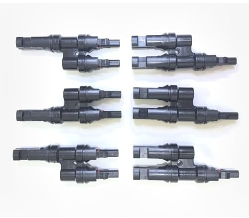 6PCS Solar Panel Y Connectors, M/FF+F/MM Parallel Connectors for Solar Cables