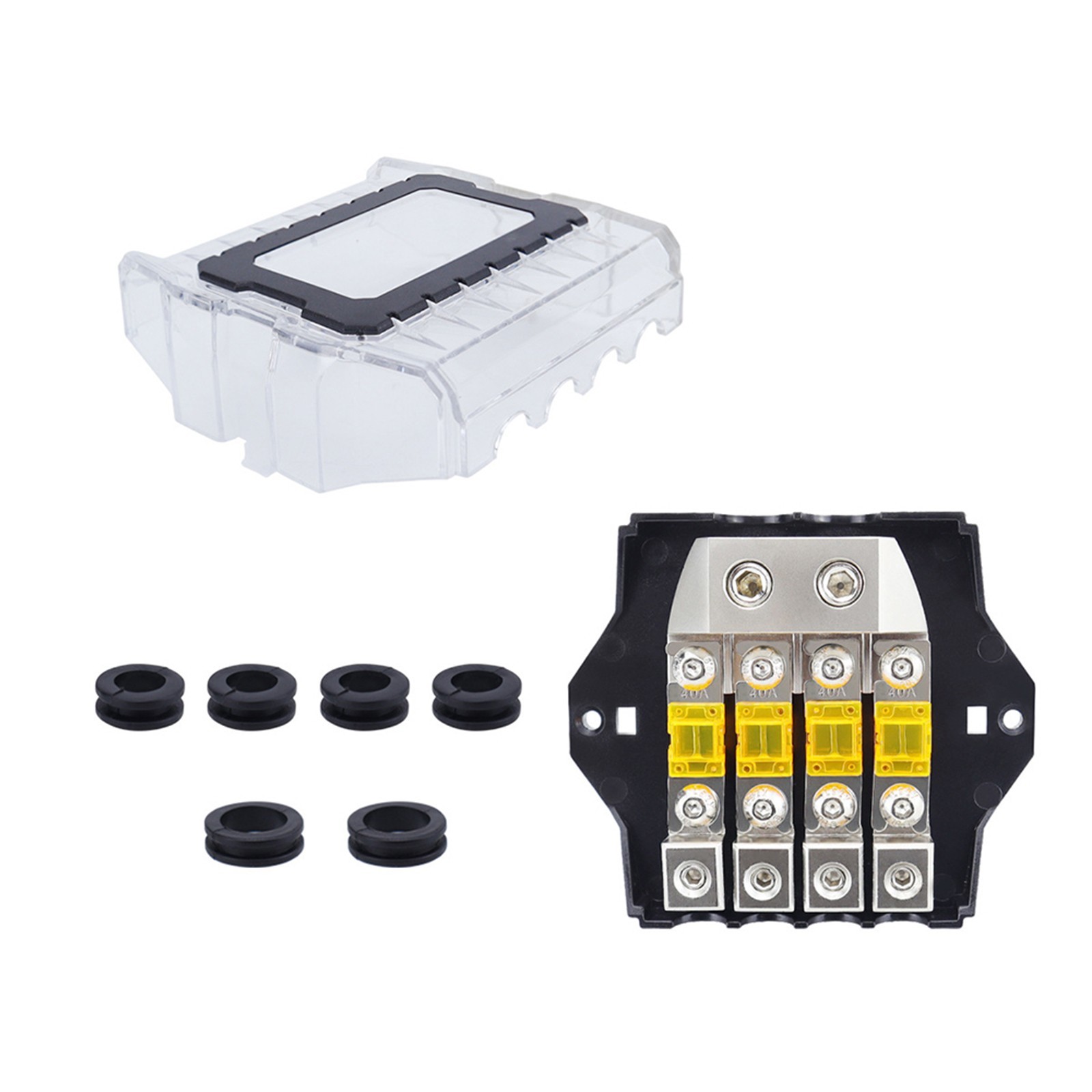 Premium Fused Distribution Block 3X60A/3X80A/3X100A Fuses 3 X 0/2/4 Gauge In