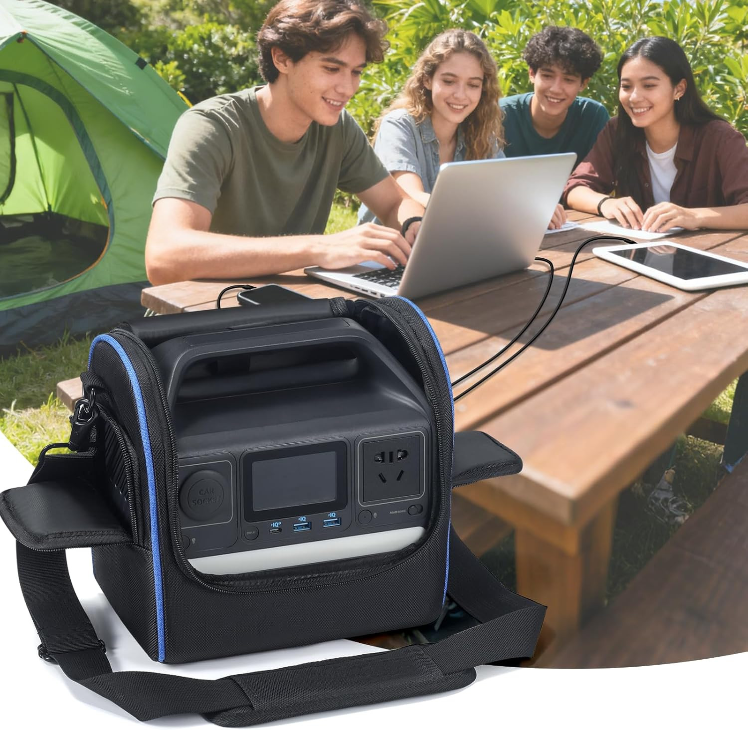 Portable Power Station Carrying Bag Compatible with Anker 521/ DaranEner 300w, C