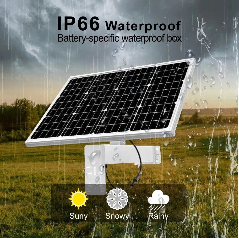 40W Outdoor Solar Charging Panel w/ 40A Battery 12VDC 2.5A max Output