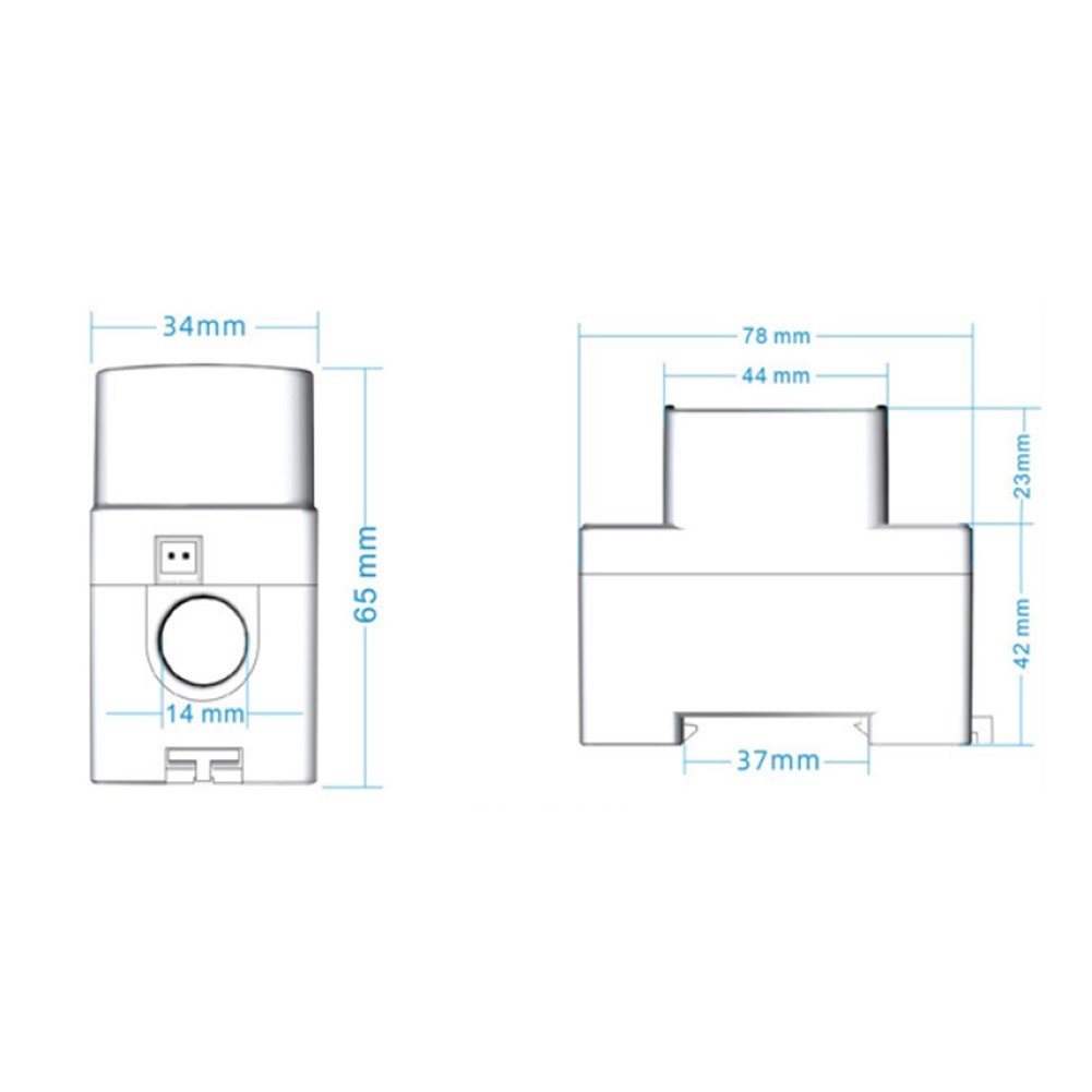 High Contrast Digital Voltmeter AC 50V300V for Easy Reading on Din Rail