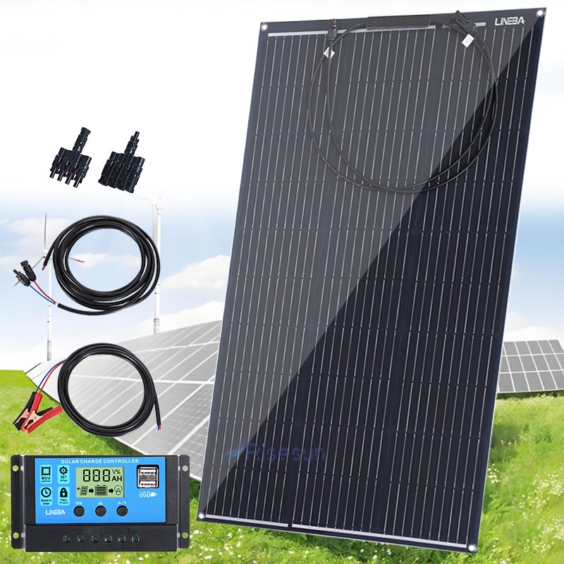 UPGRADE Solar Panel Kit 200W 400W 12V Off Grid RV Camper Home & Inverter 5000W