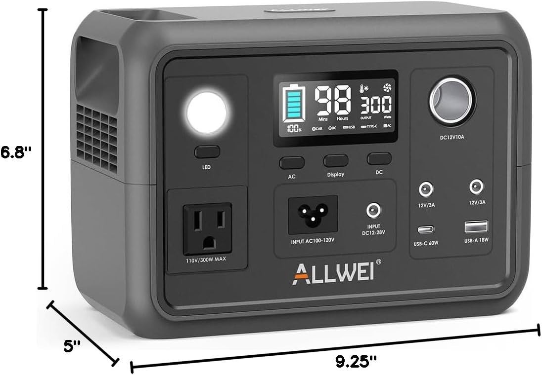300W Portable Power Station – Reliable 256Wh Battery Bank for Travel & Emergency