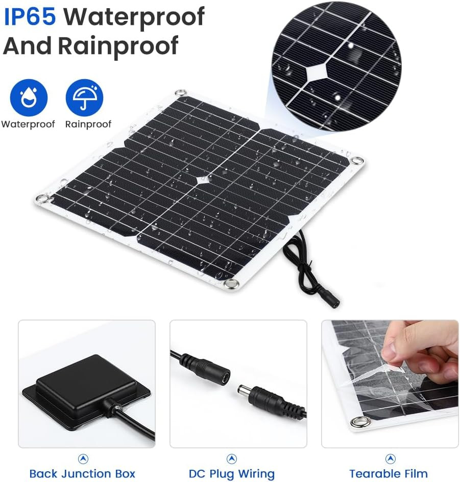 Solar Exhaust Fan Kit 12w IP65 Vent for Chicken Coop Shed Greenhouse Pet House