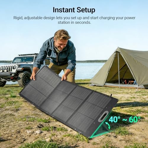 Ultra-Light Portable Solar Panel for Power Station & Solar Generator, 25% 200W