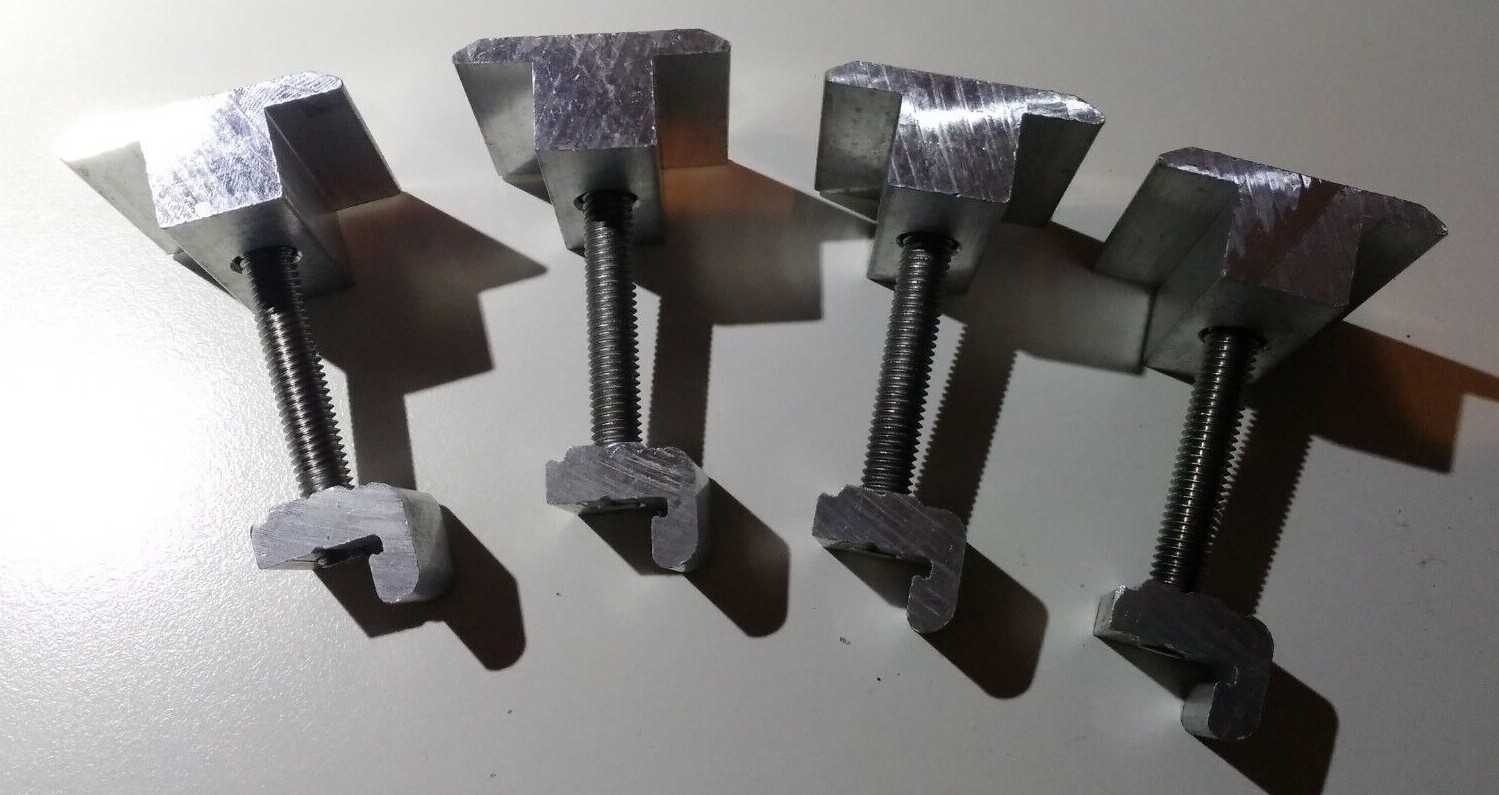 4 Pcs Mid Clamp Block Conergy Suntop Aluminum Alloy Solar Panel 35 / 46 / 57 mm