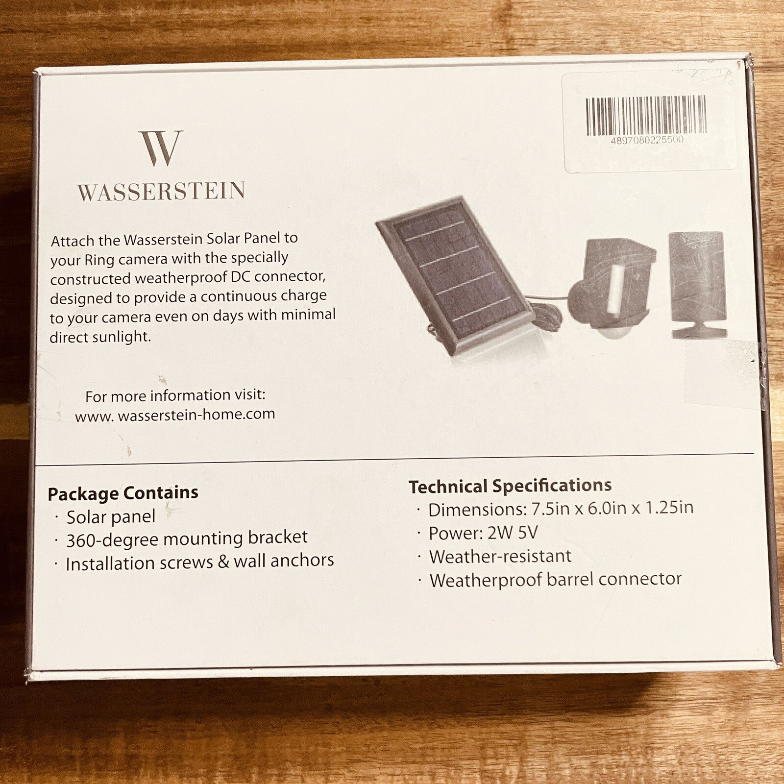 Wasserstein Ring Spot Solar Panel, Sealed Box