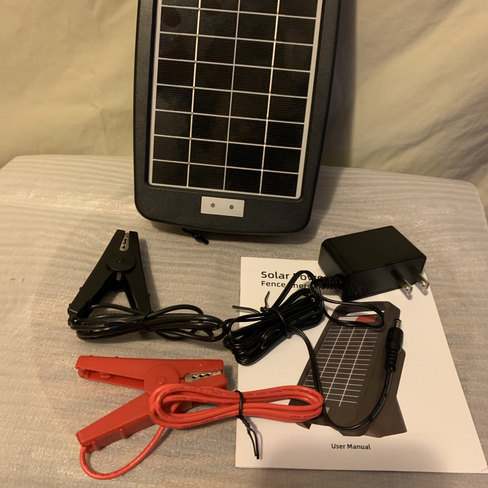 5 Miles Solar Powered Electric Fence Charger – 0.11J Output, 24/7 Day/Night Prot