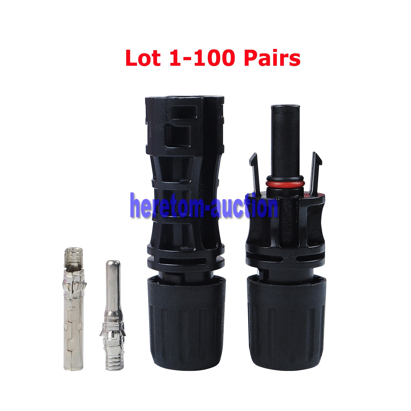 Lot 1-100 Pairs Connectors For IP67 MC4 Solar Panel 1500V 30A Line Plug Socket