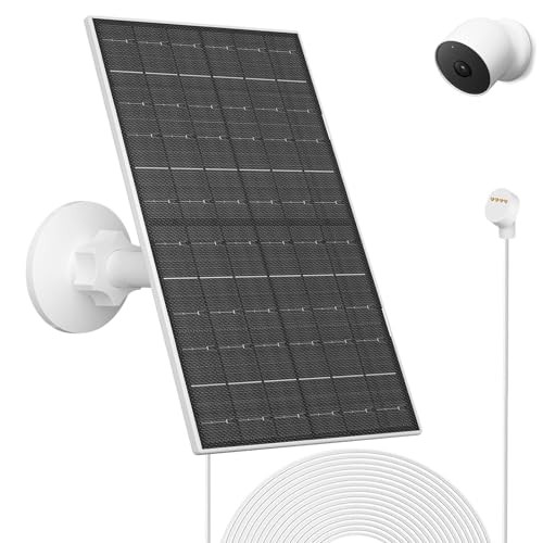 7W Solar Panel Compatible with Google Nest Camera Outdoor & Indoor 1 Pack