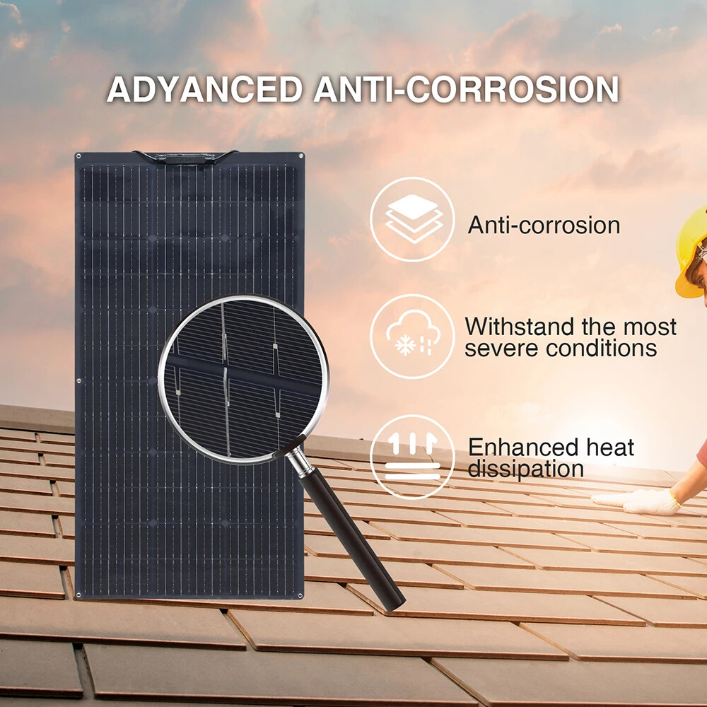 200W 400W 800W Watt Flexible Mono Solar Panel 12V Portable RV Home Boat Camping