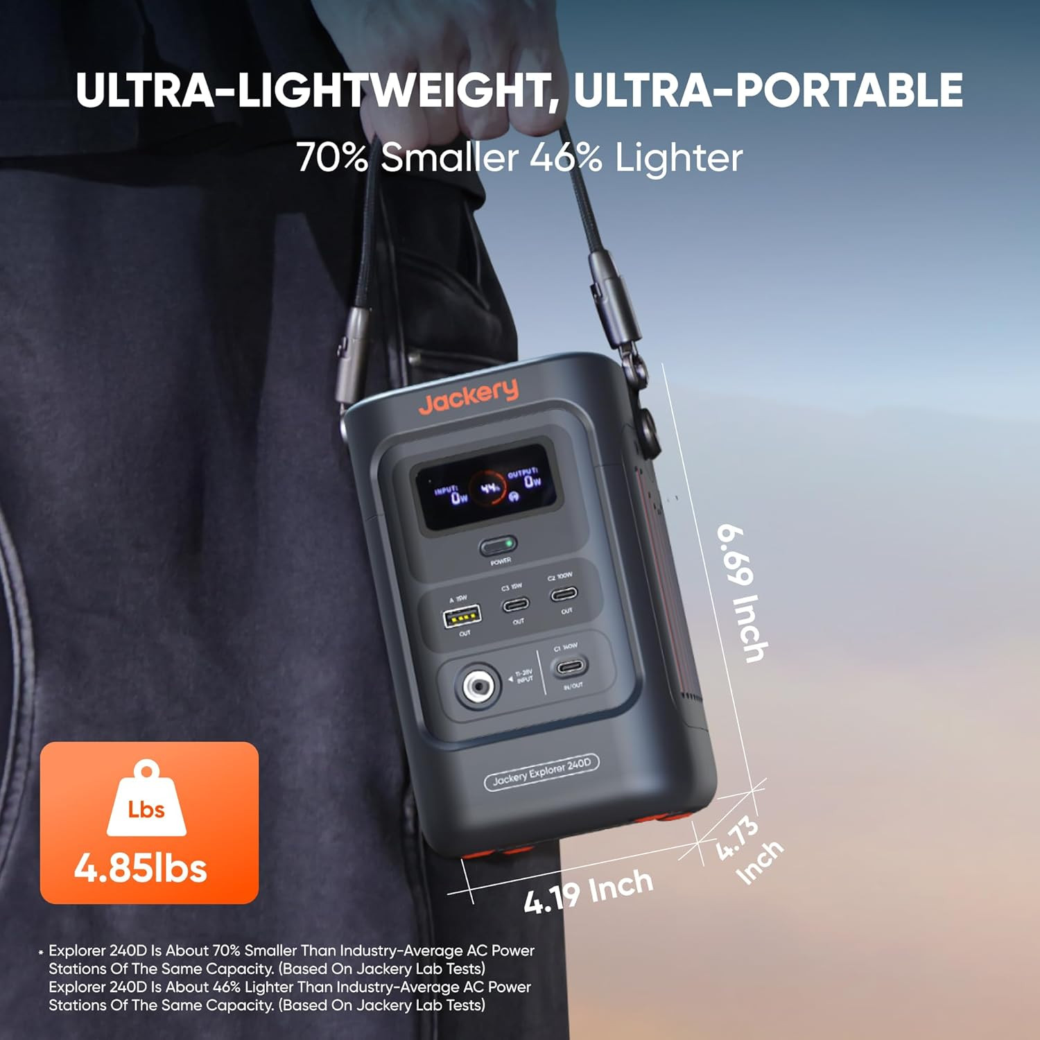 Jackery Portable Power Station Explorer 240D, 256Wh Backup Lithium Battery, with