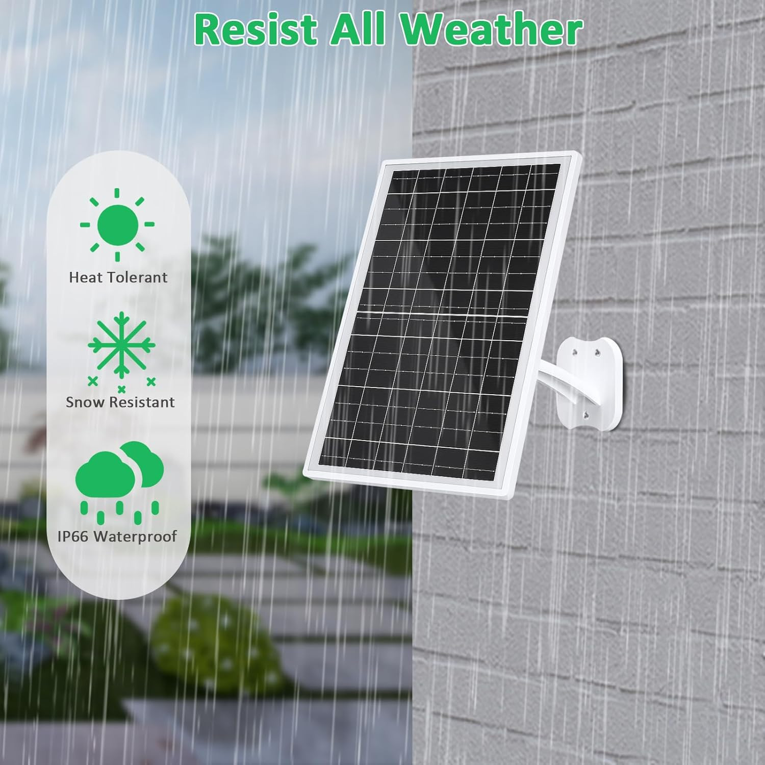 13W Solar Panel for Eufy Camera, 5V USB/USB-C Solar Charger Compatible with Eufy
