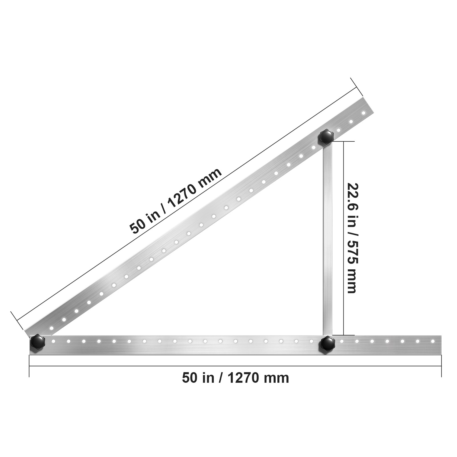 Uimoso 50-Inch Solar Panel Mount Brackets 0 – 90° Adjustable Tilt Mount Brackets