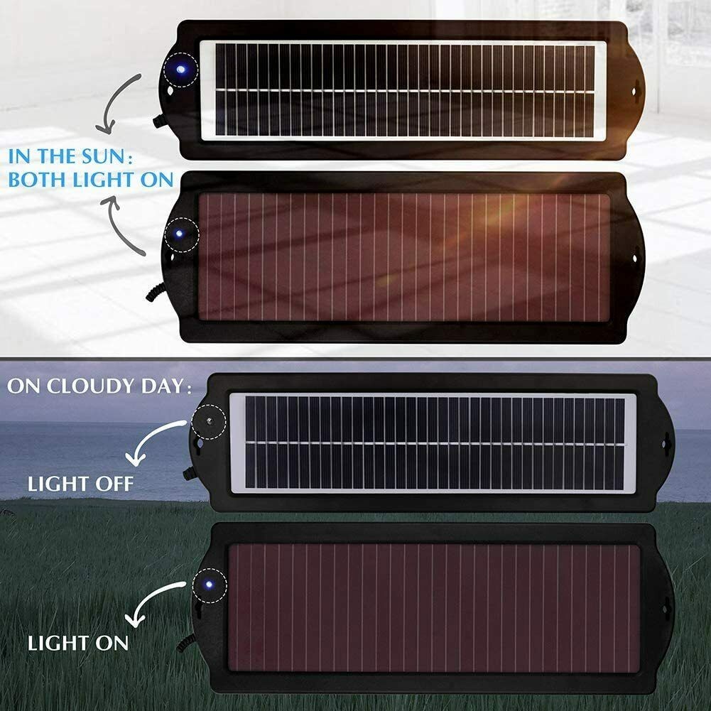 2.5W Solar Panel 12V Trickle Charger Battery Charger Kit Maintainer Boat Car RV