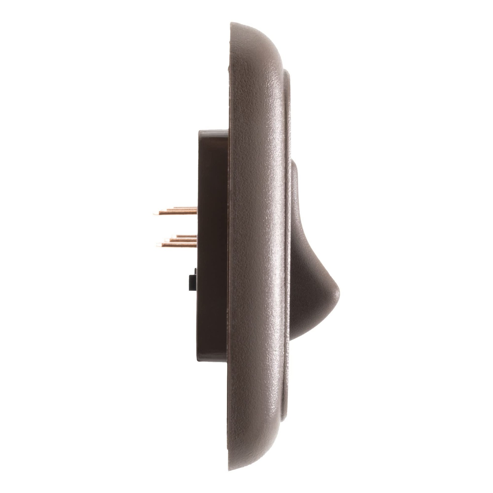 Triple SPST On-Off Switch with Bezel, 12-Volt, for RV, Trailer, Camper (Brown)