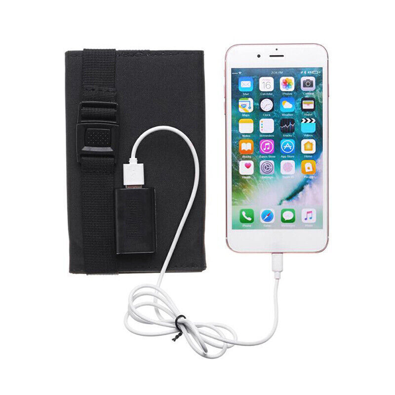 100W Solar Panel Folding PV Power Bank Outdoor Camping Hiking USB Phone Charger