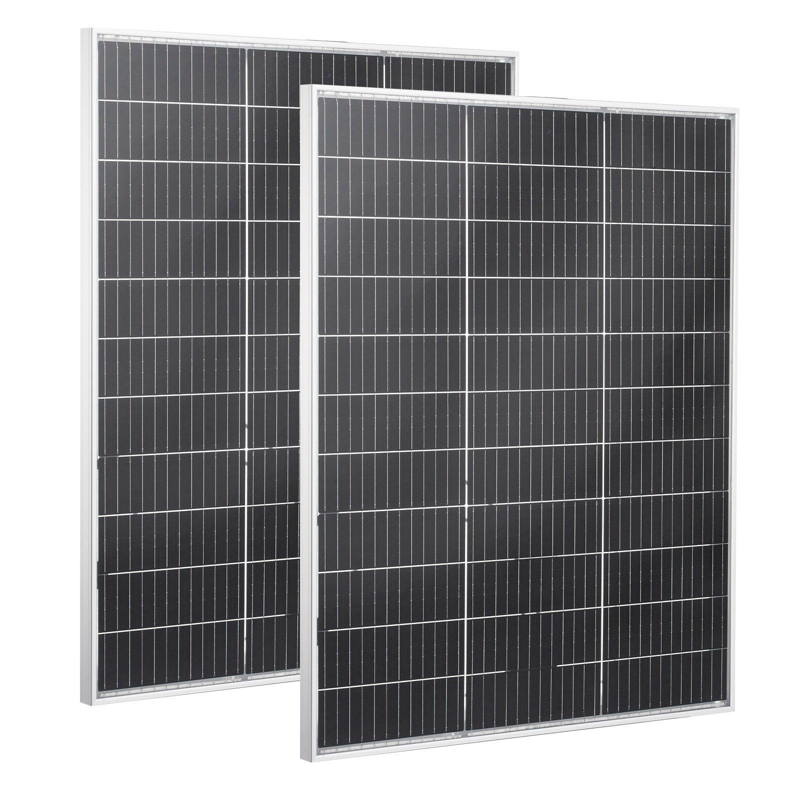 Uimoso 2PCS 100W Bifacial Solar Panels with23% Efficiency Monocrystalline Module