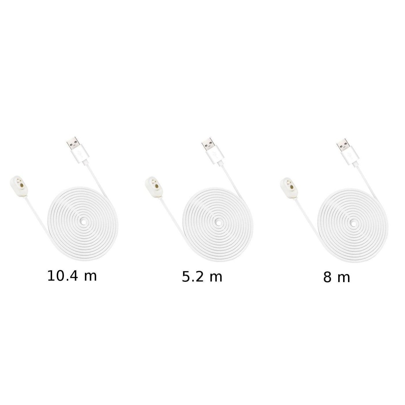 Simplified Setup with Waterproof Magnetic Power Cable for Arlo Systems White