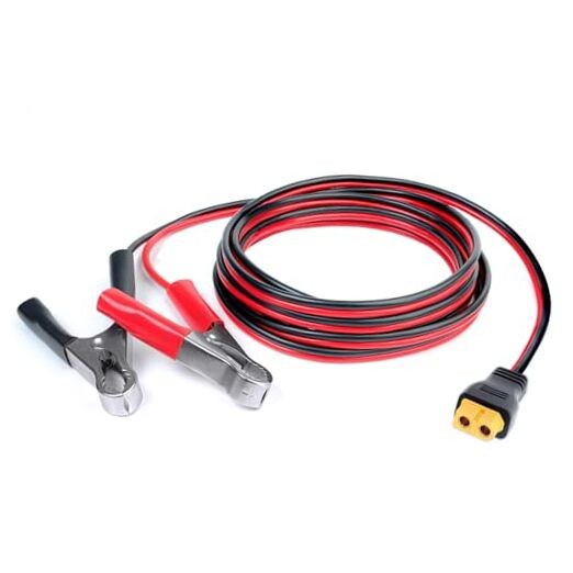 XT60 Connector Cable to Alligator Clip, 12AWG 12V Battery Clamp to 12AWG-5FT
