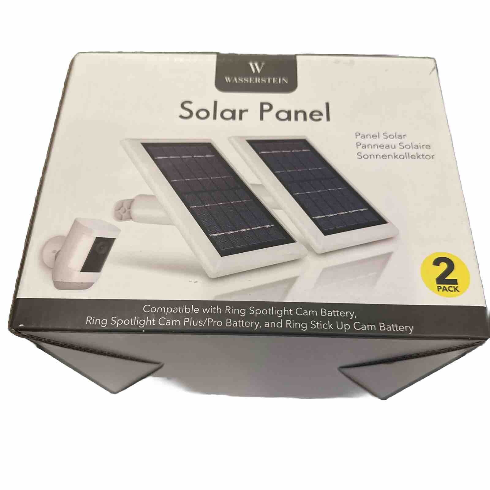 Wasserstein Solar Panel Compatible Ring Spotlight Cam, & Ring Stick Up 2 Pack