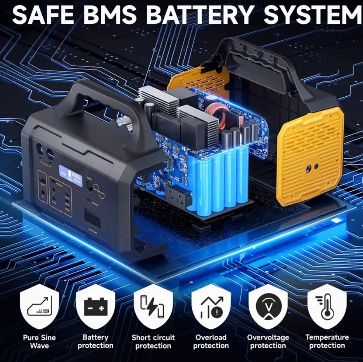 1000W Portable Power Station FlashFish-1075Wh