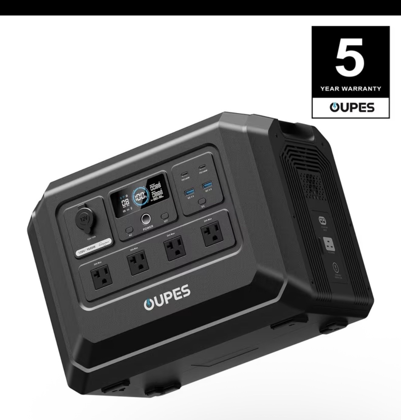 OUPES 1024Wh Mega 1 Lite Portable Power Station 1800W Solar Generator LFP