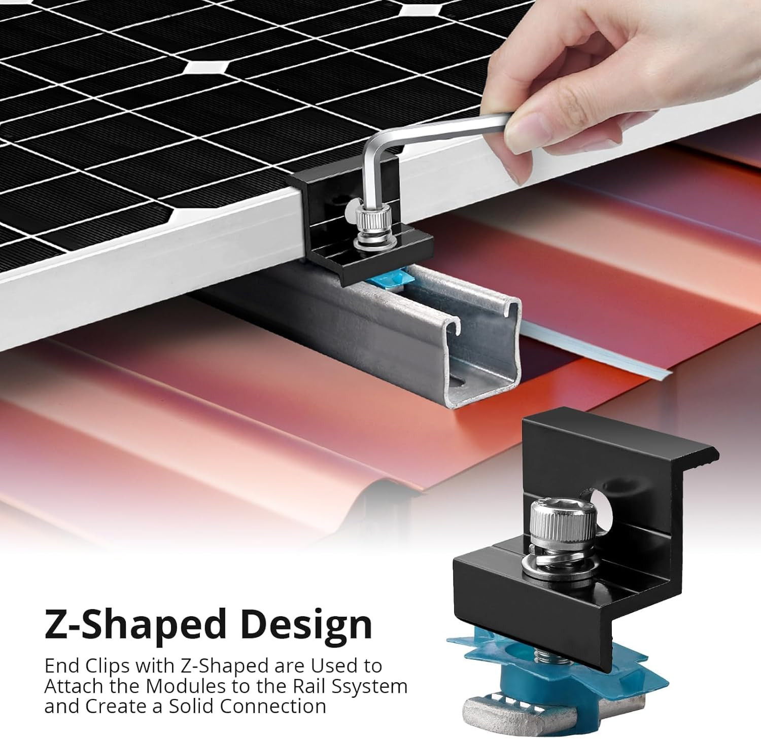 10 PCS Solar Panel Mounting Brackets for Unistrut, Aluminium 30mm/35mm 6 x T-…