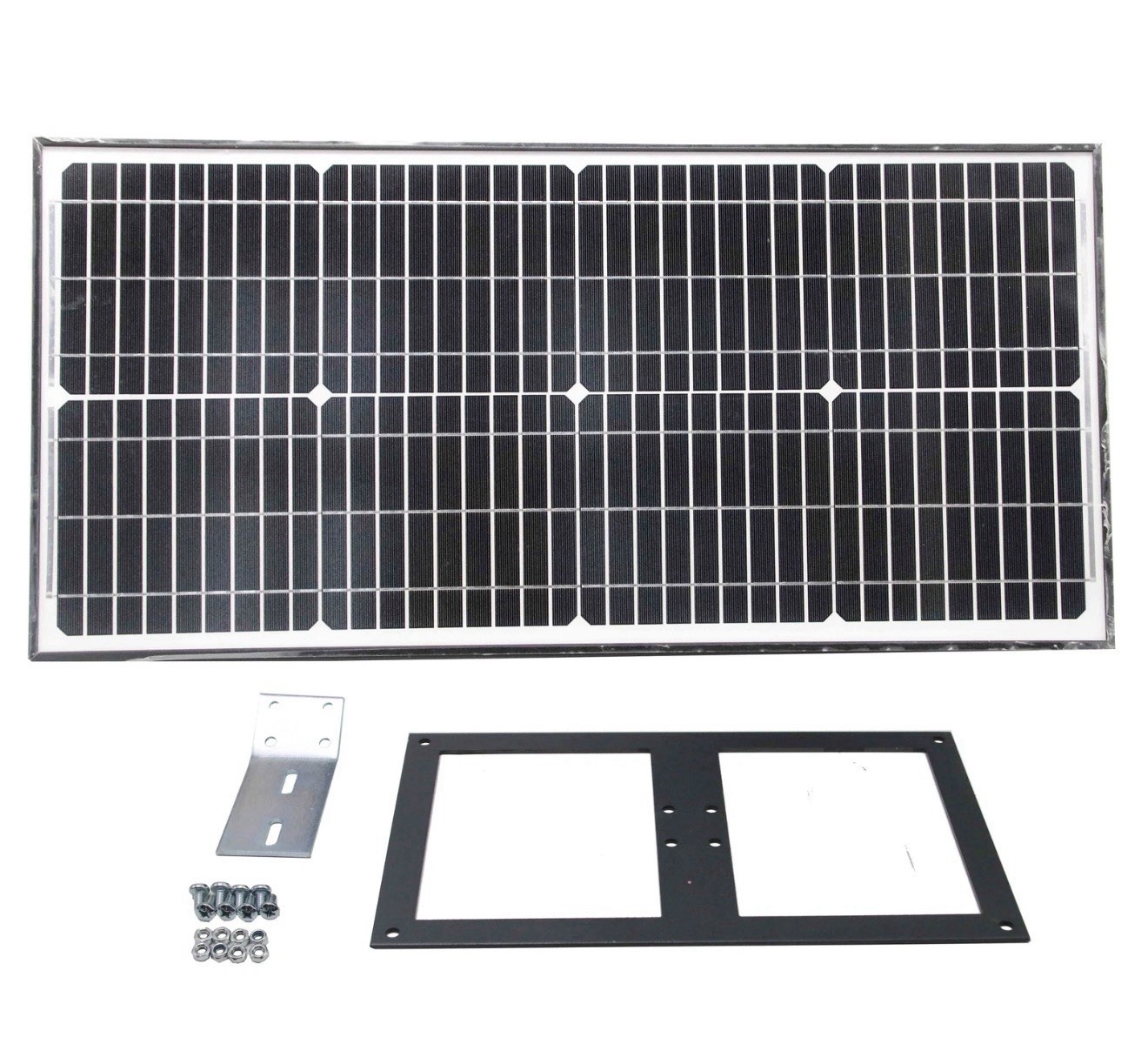 ALEKO 30W Monocrystalline Solar Panel 24V Output w/ Mounting Hardware New