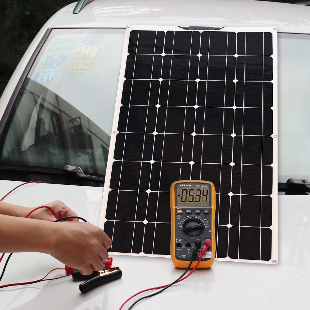 100W 16V Solar Panel High-Efficiency Photovoltaic Module for RV Camping Off-Grid