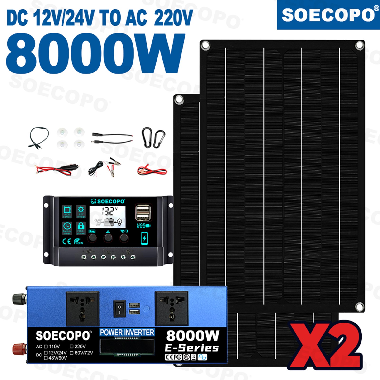 Robust 8000W Off-Grid Power Station Kit | Inverter, 100A Controllery1