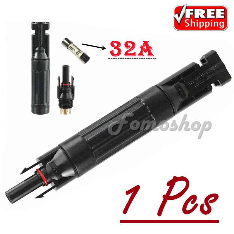 32A In-line Quick Release Fuse Holder Solar Panel Cable PV Connector 1000V DC