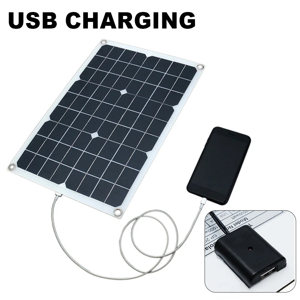 2500W Solar Flexible Panel Kit Switch USB Charging Interface Solar Board with Co