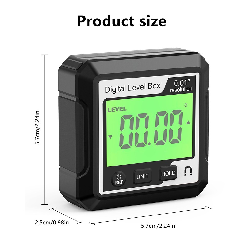 Digital Protractor with Magnetic Attachment and Compact Portable Design