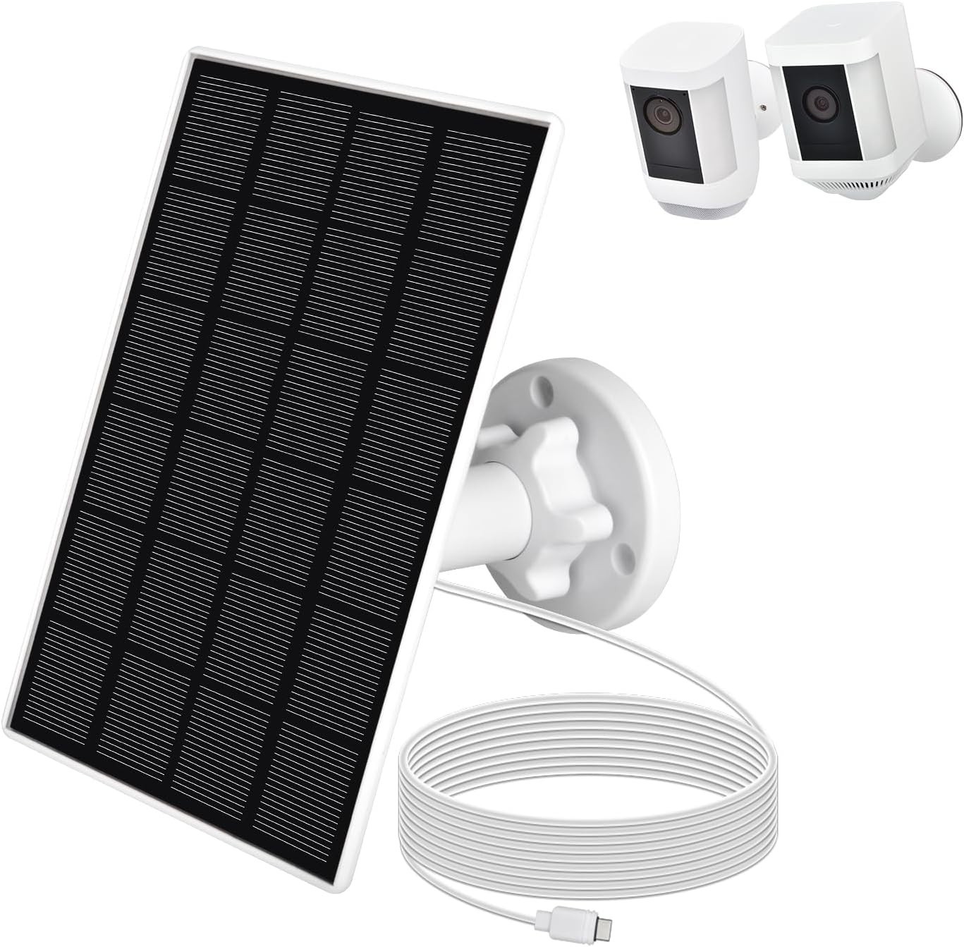 Solar Panel for Ring Camera, 3.5W Solar Charger for Spotlight Cam Plus Batter…