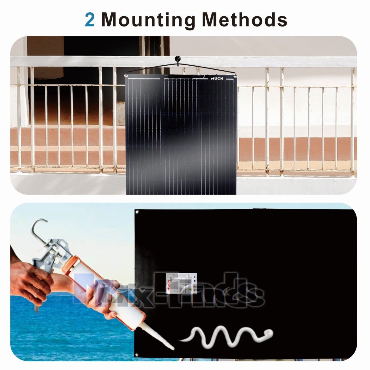 200W Monocrystalline Flexible Solar Panel Portable PV for RV Camping Outdoor US